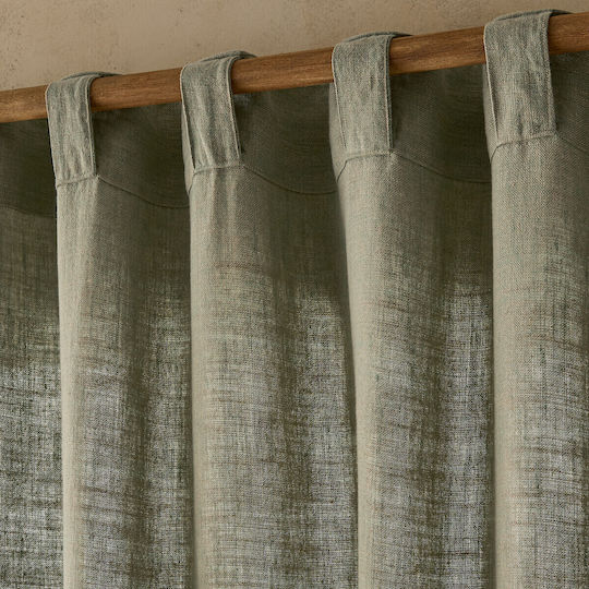 Am.Pm Curtain with Tunnel Green 350528299_9651_31 140x320cm