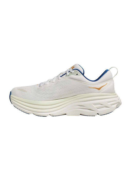 Hoka Bondi 8 Sport Shoes Running White - Gold