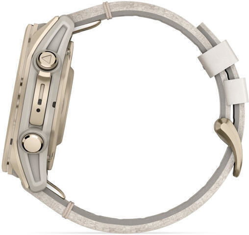 Garmin Fenix 8 Stainless Steel 43mm Αδιάβροχο Smartwatch με Παλμογράφο (Sapphire, Soft Gold with Limestone Leather Band)