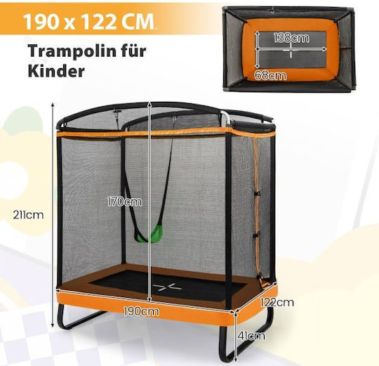 Costway Trampolin Kinder Durchmesser 190cm mit Netz