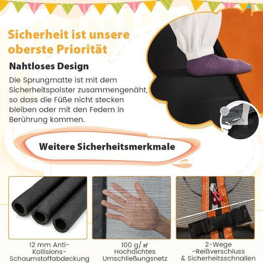 Costway Trampolin Kinder Durchmesser 190cm mit Netz