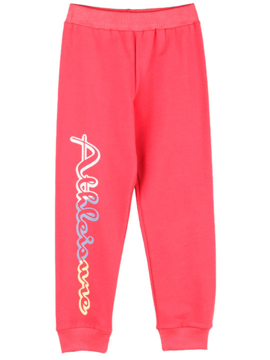 Kids Sweatpants Set Coral 3pcs World