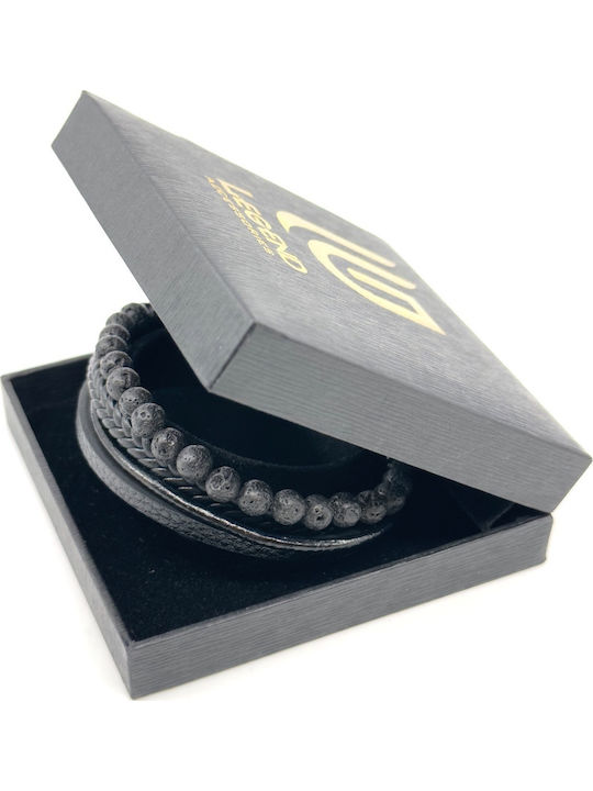 Legend Accessories Ανδρικό Βραχιόλι από Δέρμα 23cm