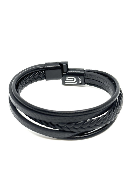 Legend Accessories Ανδρικό Βραχιόλι από Δέρμα 19cm