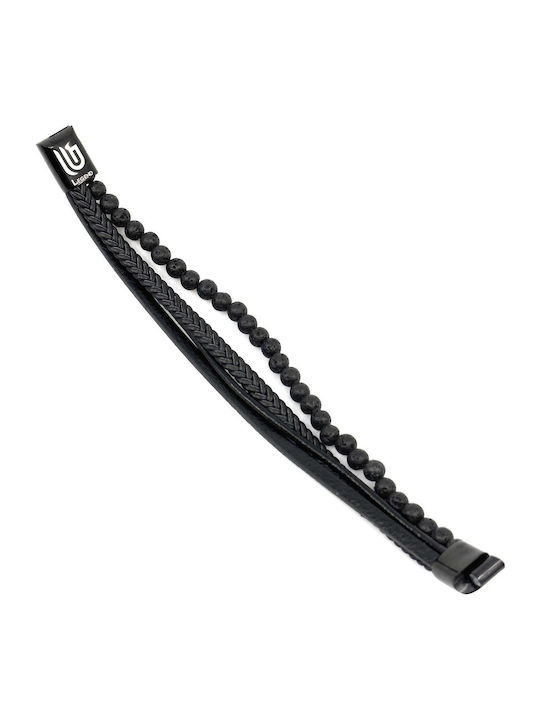 Legend Accessories Ανδρικό Βραχιόλι από Δέρμα 23cm