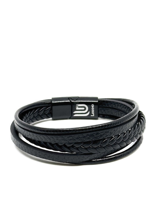 Legend Accessories Ανδρικό Βραχιόλι από Δέρμα 19cm