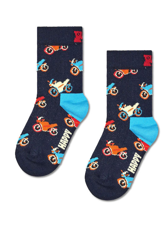 Happy Socks Παιδικές Κάλτσες Kids Blue, Black 2 Ζευγάρια