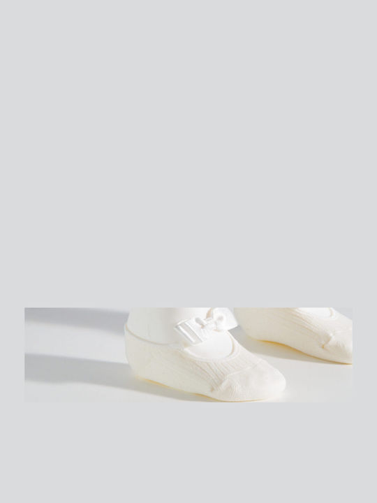 Socks Sous Bas Λαστιχο + Φιογκάκι Κρεμ