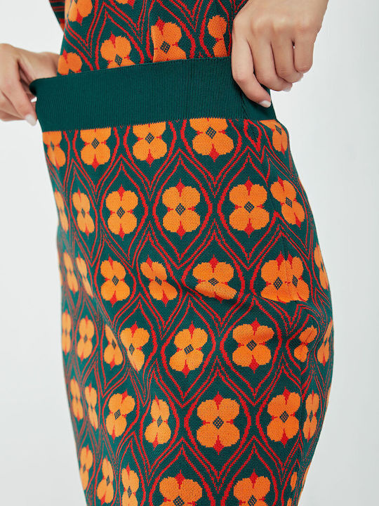 Mini Φούστα Floral Φουξ