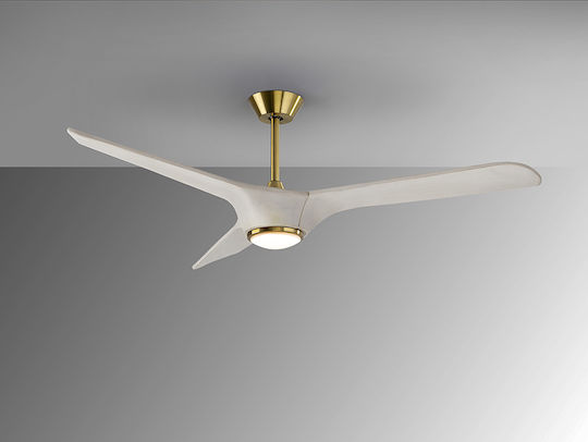 Alisios Ανεμιστήρας Οροφής 152cm με Φως White/Bronze