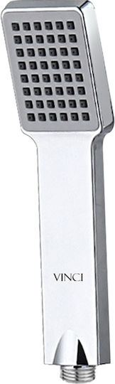 Vinci Set Mischer, Handbrause & Duschkopf für Wandmontage für Dusche Silber