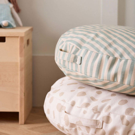 Kids Concept Στρογγυλό Παιδικό Διακοσμητικό Μαξιλάρι Μπεζ