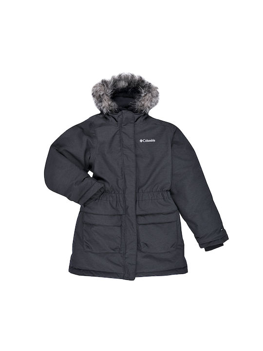 Columbia Kids Parka Long with Hood Black Nordic Strider Ii