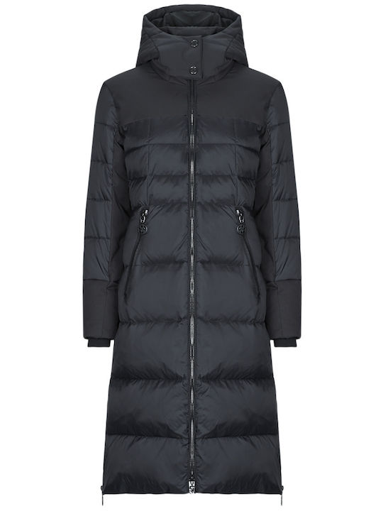 Women's Long Lifestyle Jacket for Winter Black