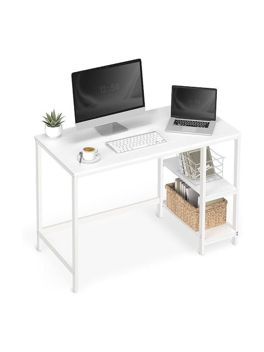 Birou Lemnos Alb cu Picioare Metalice 120x60x76cm