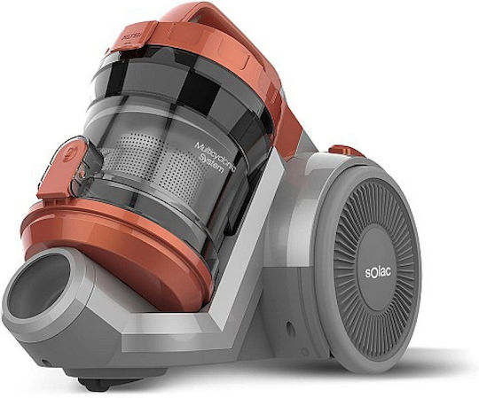 Solac AS3266 Staubsauger 800W Beutellos 3Es Orange