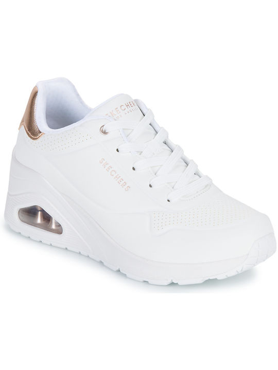 Skechers Uno Wedge Sneakers White