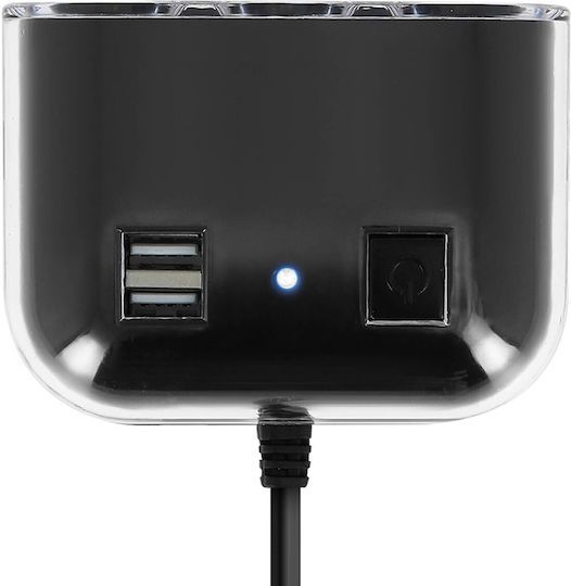 Cigarette Lighter Charger 3x Lighter Socket + 2x Usb Sockets