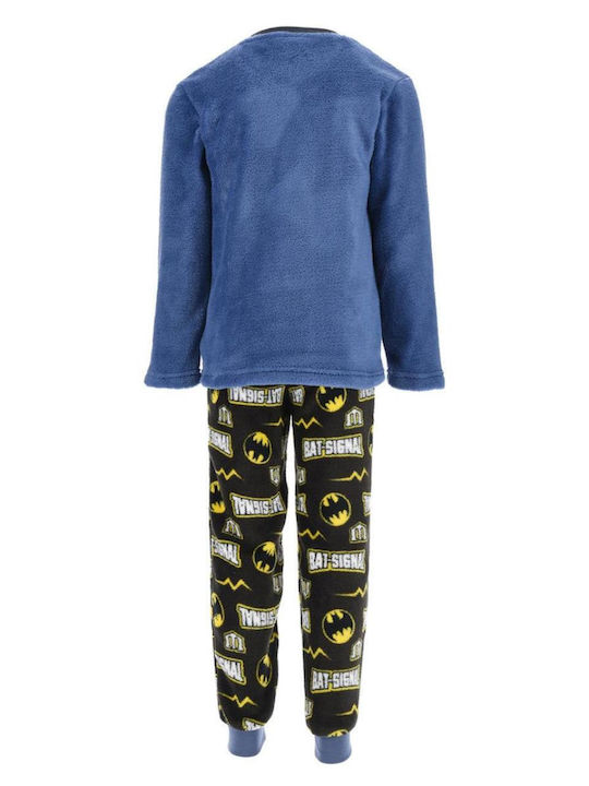 Superheroes Kids Pyjamas Winter Fleece Blue