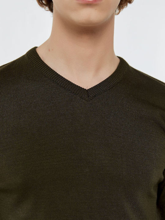 Langarm-Pullover Khaki