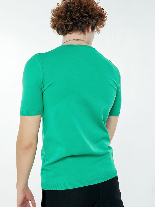 Kurzarm Herrenbluse Dunkelblau