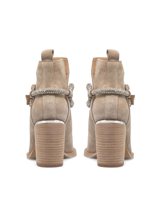 Alma en Pena Suede Women's Ankle Boots Beige