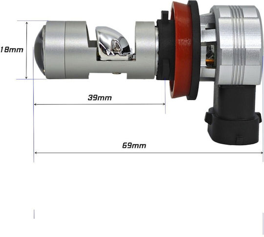 Car Lamps H11 Canbus LED 5000K Cold White 12-24V 2 Pieces