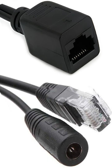 Ez-poeppb1 10/100m Passive PoE Injector + Splitter Pair Cat5 Black
