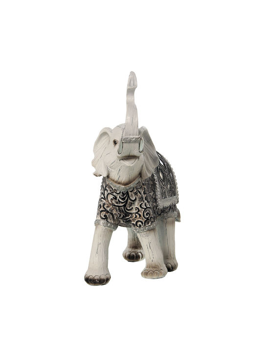 Figurină Decorativă Alexandra House Living Elefant Alb din Plastic 12 X 26 X 27 Cm