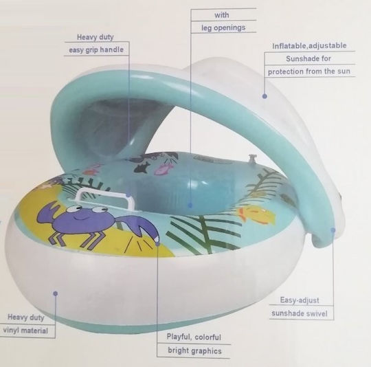Σωσίβιο Swimtrainer με Σκίαστρο Γαλάζιο Βρεφικό