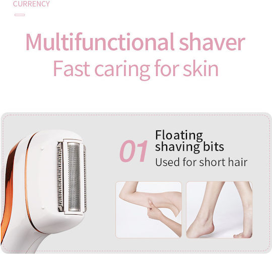 Set Epilator Enzo Beauty 3 În 1 Hm-205 Putere 5w Autonomie 90 Min 3 Capete Epilator Ras Pedichiură Încărcare Usb Alb