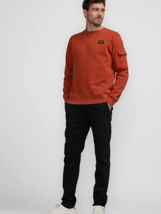 Petrol Industries Herren Sweatshirt mit Taschen Orange