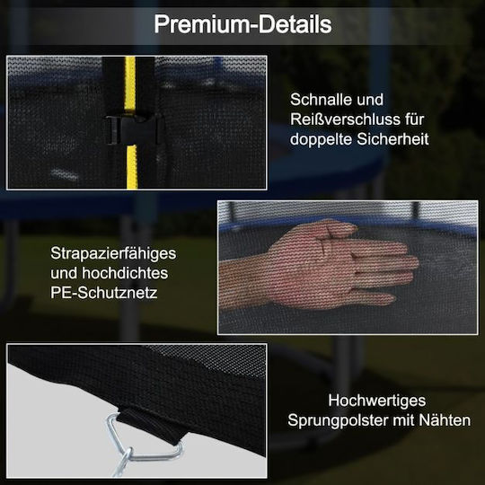 Costway Trampolin Draußen Durchmesser 244cm mit Leiter & Netz