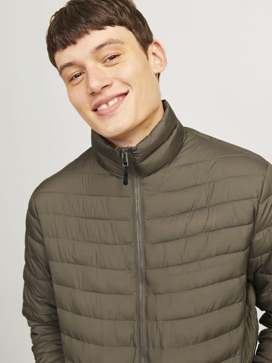 Winter Jacke Puffer Winddicht Olive