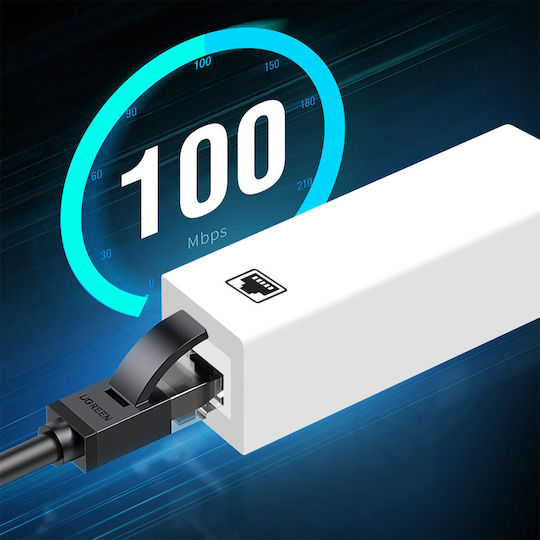 Ethernet Rj45 Adapter To Lightning Iphone Ipad 100 Mbps Speed White