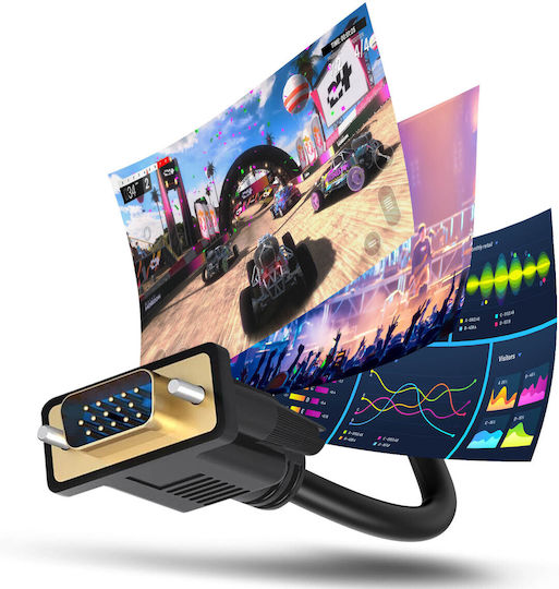 Vga Male To Hdmi Female Adapter High Definition 3.5mm Jack