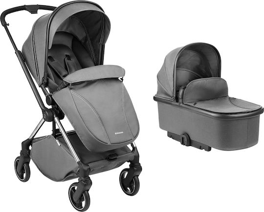 Kikka Boo Lanah Adjustable 3 in 1 Baby Stroller Suitable for Newborn Grey