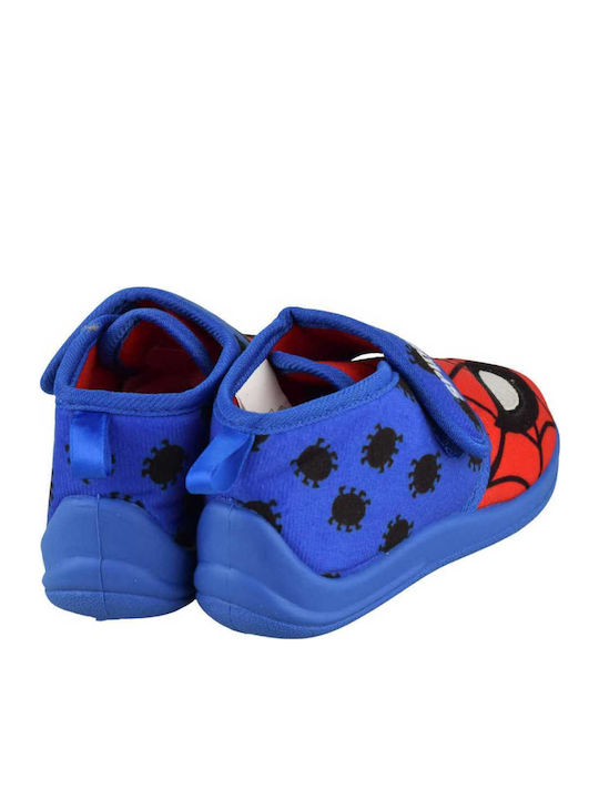 Kids Slippers Boots Blue Spiderman