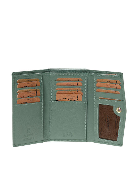 Large Leather Women's Wallet Classic with RFID Mint