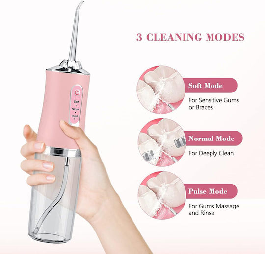 Professional Portable Oral Irrigator 4 Accessories and 3 Cleaning Modes 220ml