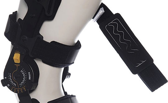 Medical Brace Ρυθμιζόμενος Νάρθηκας Γόνατος 20cm Δεξιάς Πλευράς σε Μαύρο Χρώμα MB.4077/R