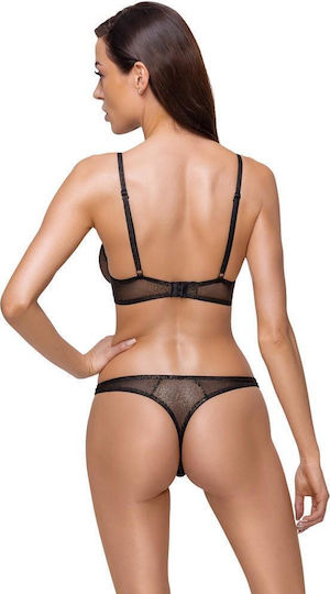 Sexy Σετ Εσωρούχων Διχτυωτό Μαύρο 2τμχ