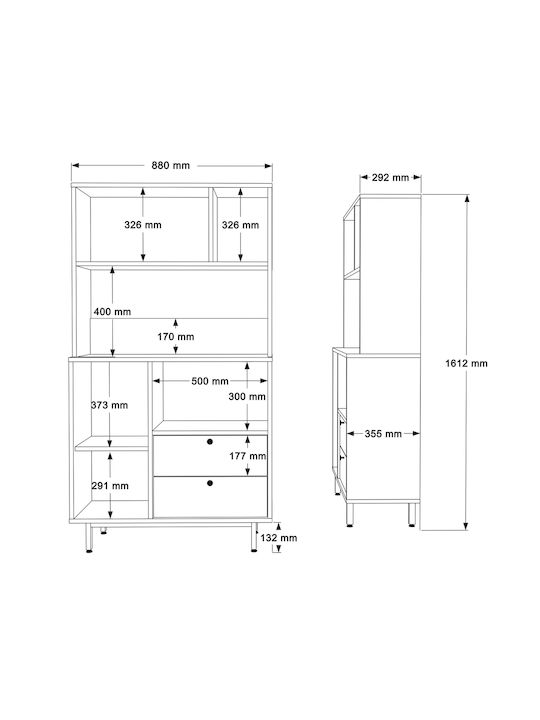 Edinburgh Natural/Terracotta 88x35.5x161.2buc