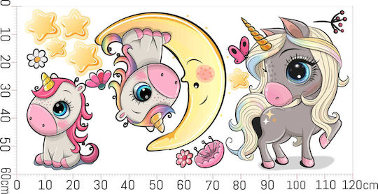 Kids Stickers Colorful Unicorns Fairy Tale Children's Decoration 60x120