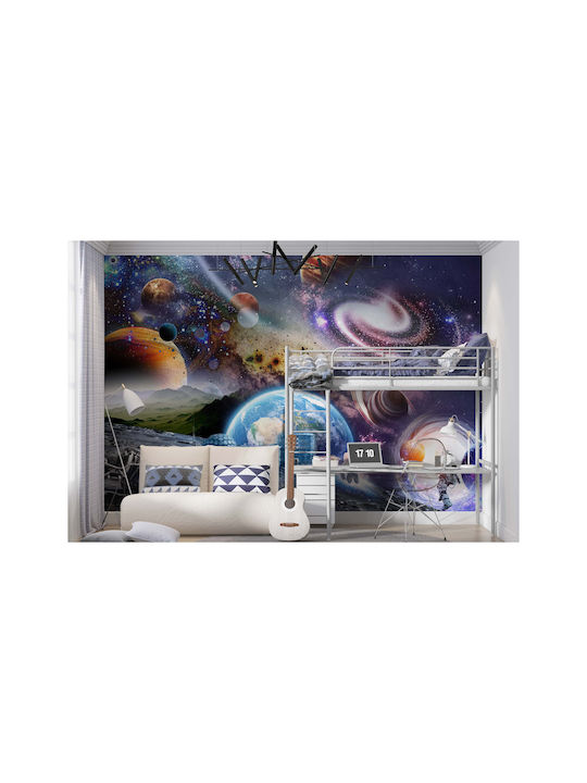 Съвременен стенен тапет за детска стая Космос 197x296