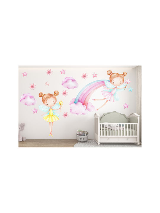 Kinder Wandsticker Feen Kinderzimmer Dekoration Rosa 100x200