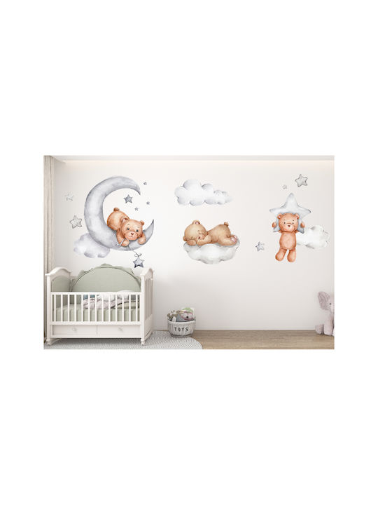 Kinder Wandsticker Bär Dekoration für Kinderzimmer Beige Grau 60x120 Kinder Wandsticker Bär Dekoration für Kinderzimmer Beige Grau 60x120