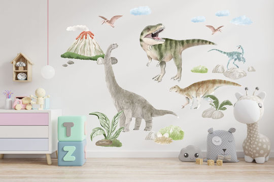 Abțibilduri de Perete pentru Copii Băieți Dinozauri Vulcan Mare XXL 120x240
