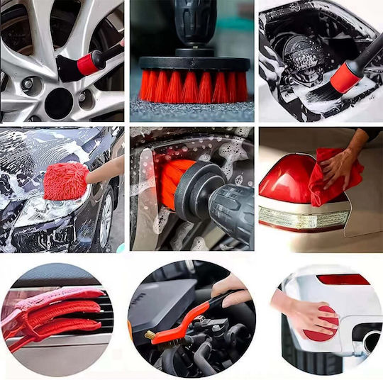 Set De Curățare Pentru Materiale Plastice Pentru Interior - Tabloul De Bord Auto Cu 19 Bucăți