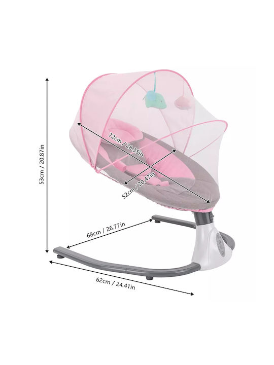 Електрически Релакс Бебе Люлка с Музика Розов